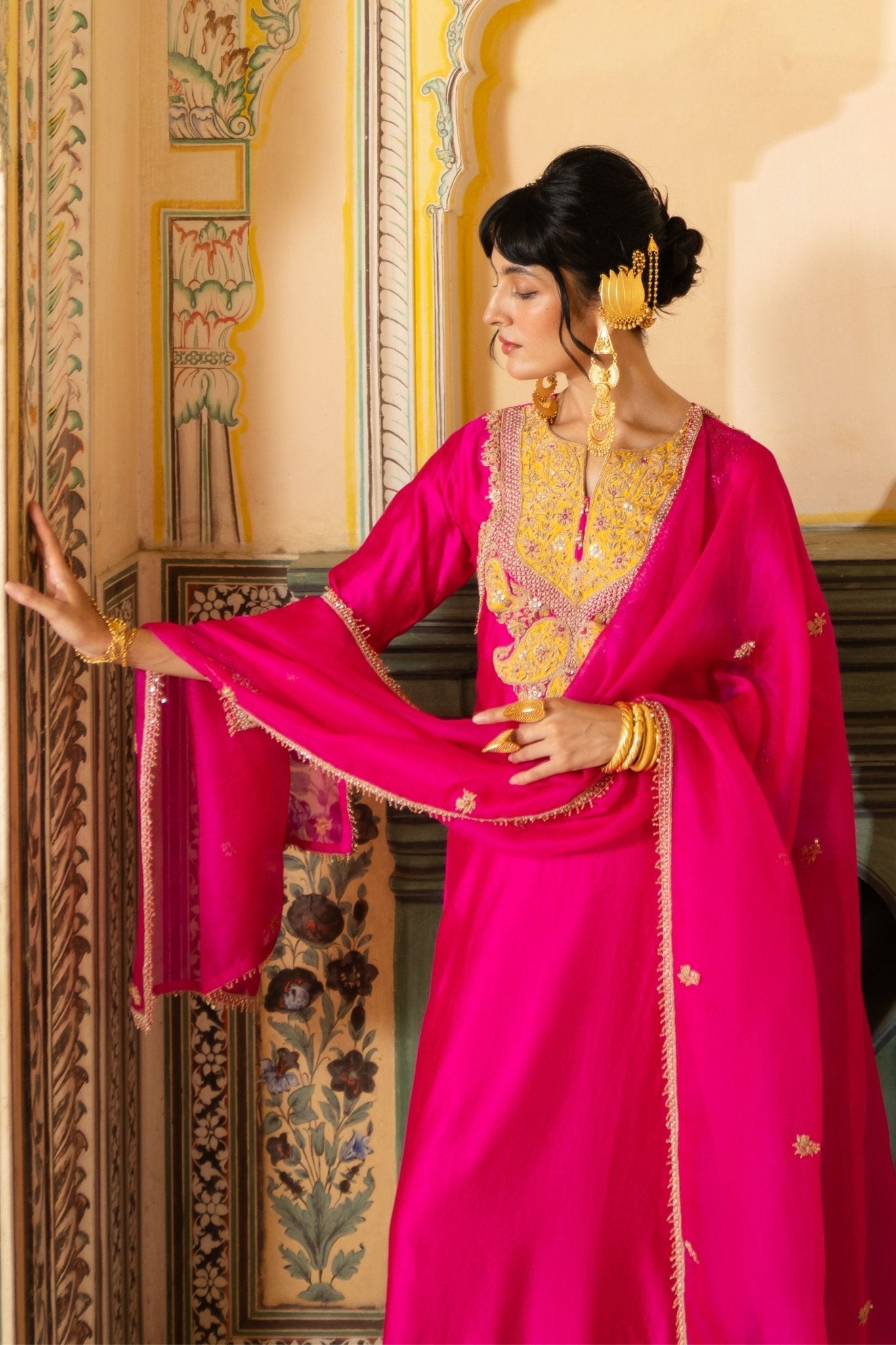Paisley Kurta Set - Pink City - Elahe