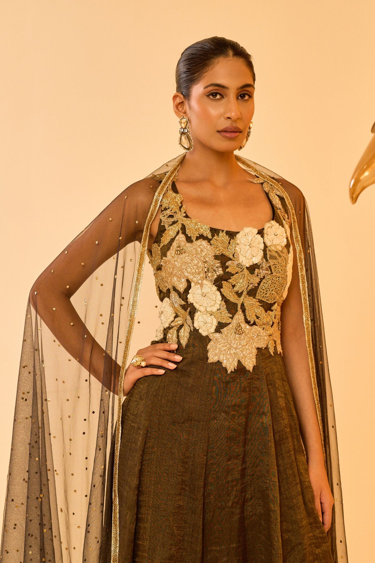 Noir Anarkali Set