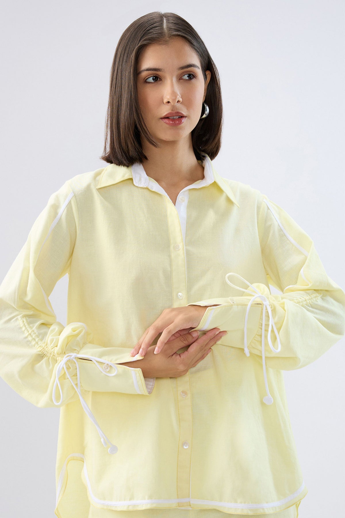 Yellow Shirt Style Co-ord Set