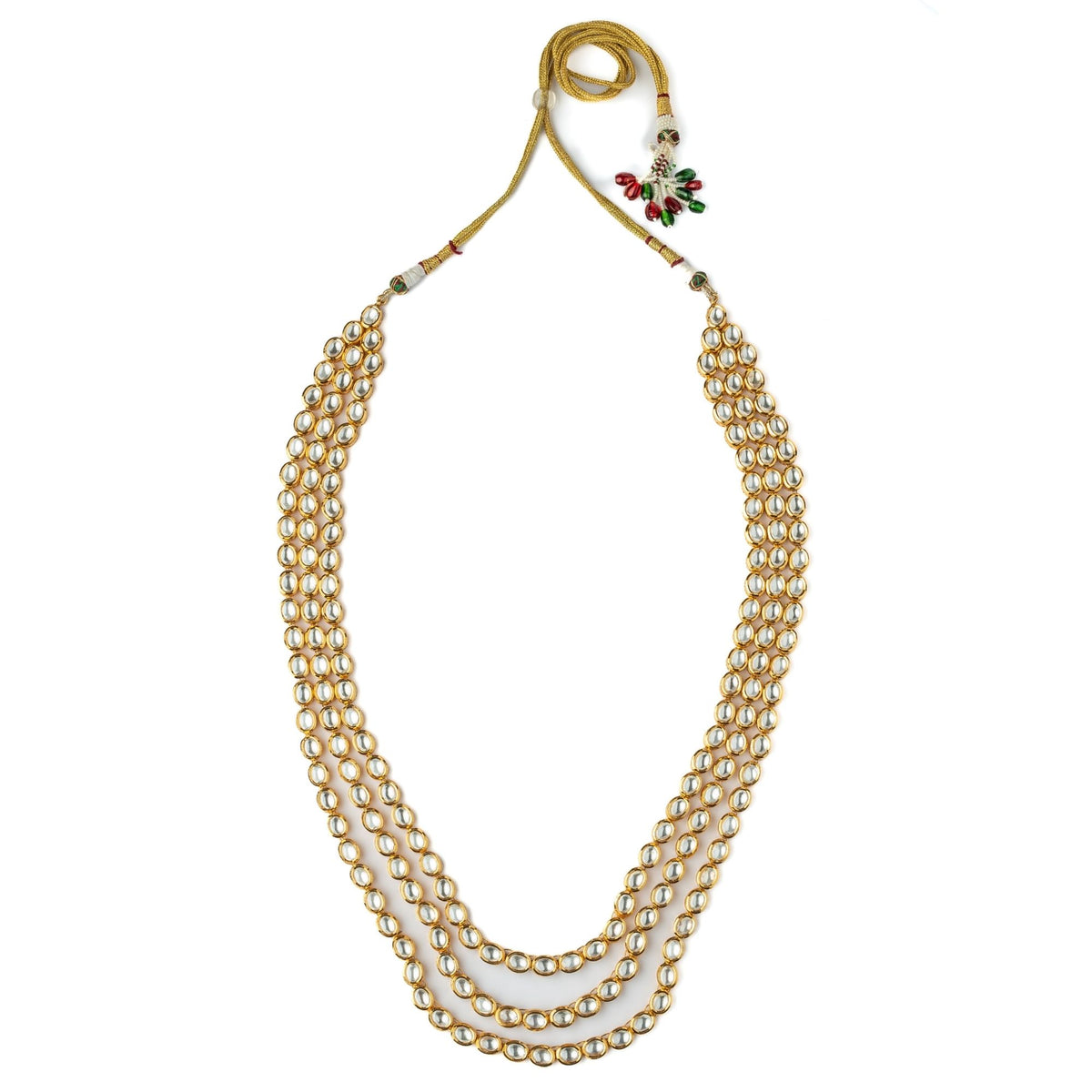 Gold Kundan Polki Necklace Set