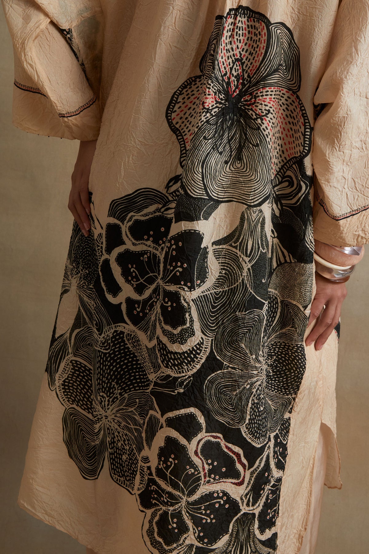 Clay Embroidered Floral Kurta Set