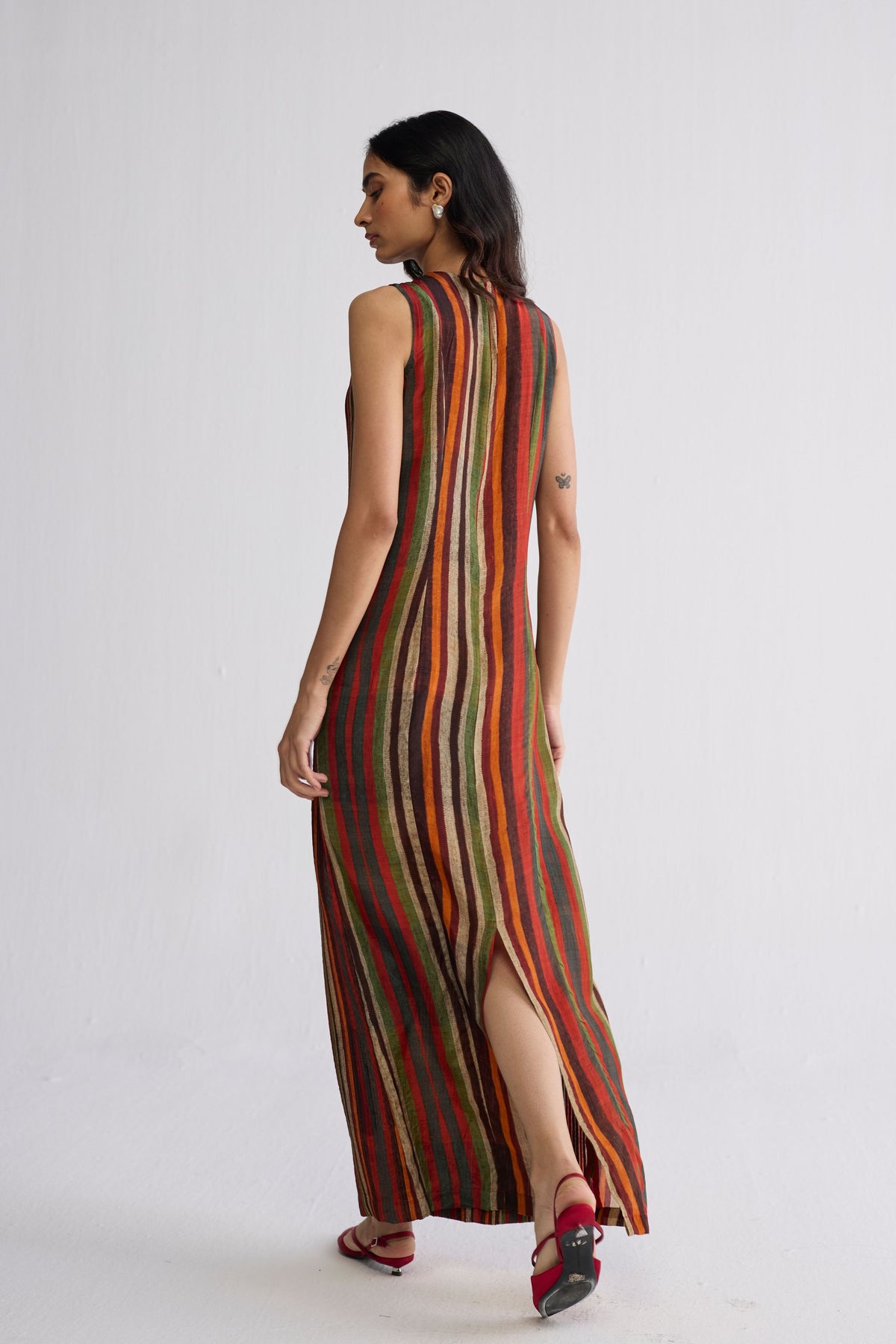 Jilian Crepe Pintucks Dress