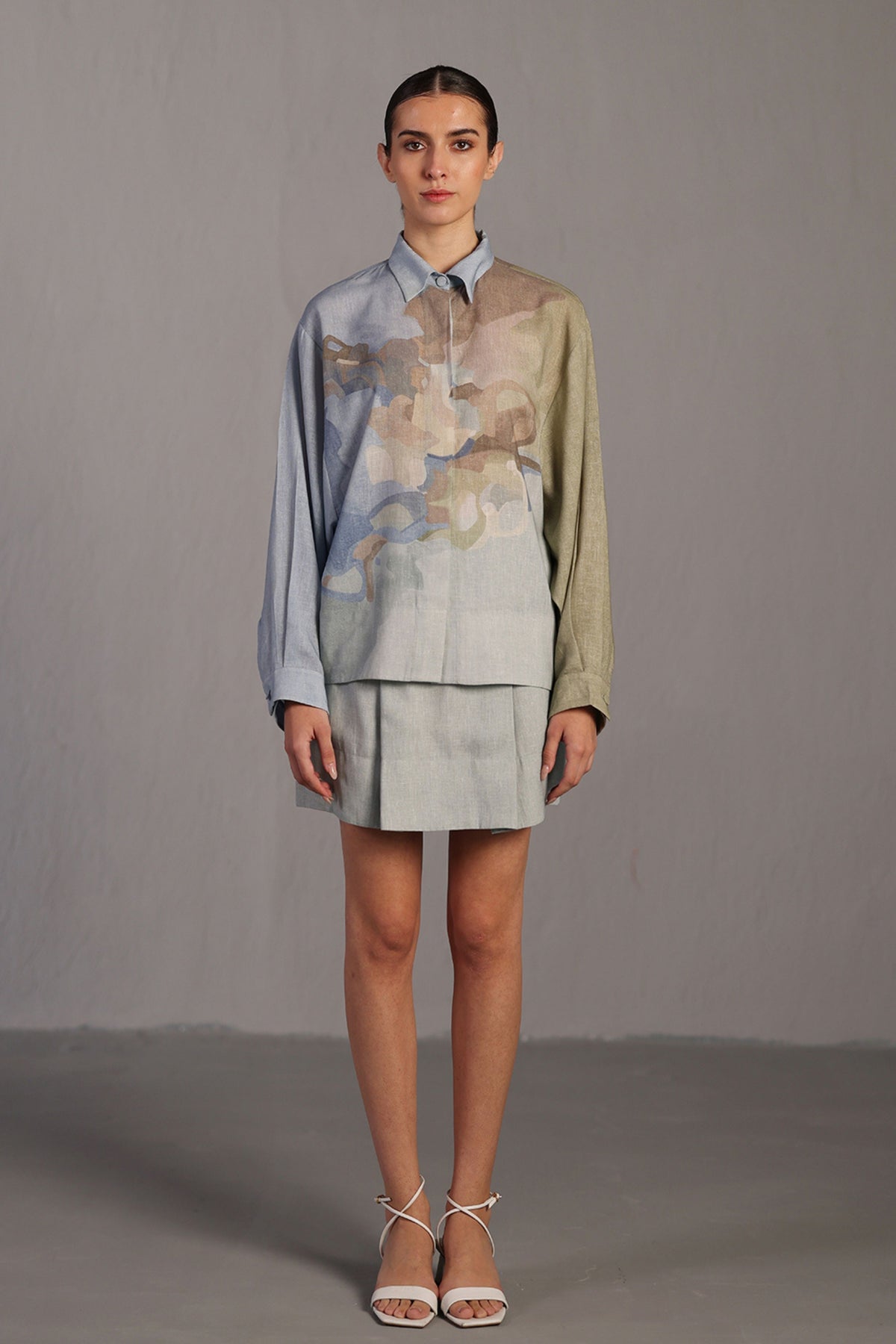 Pastel Blue and Green Skirt