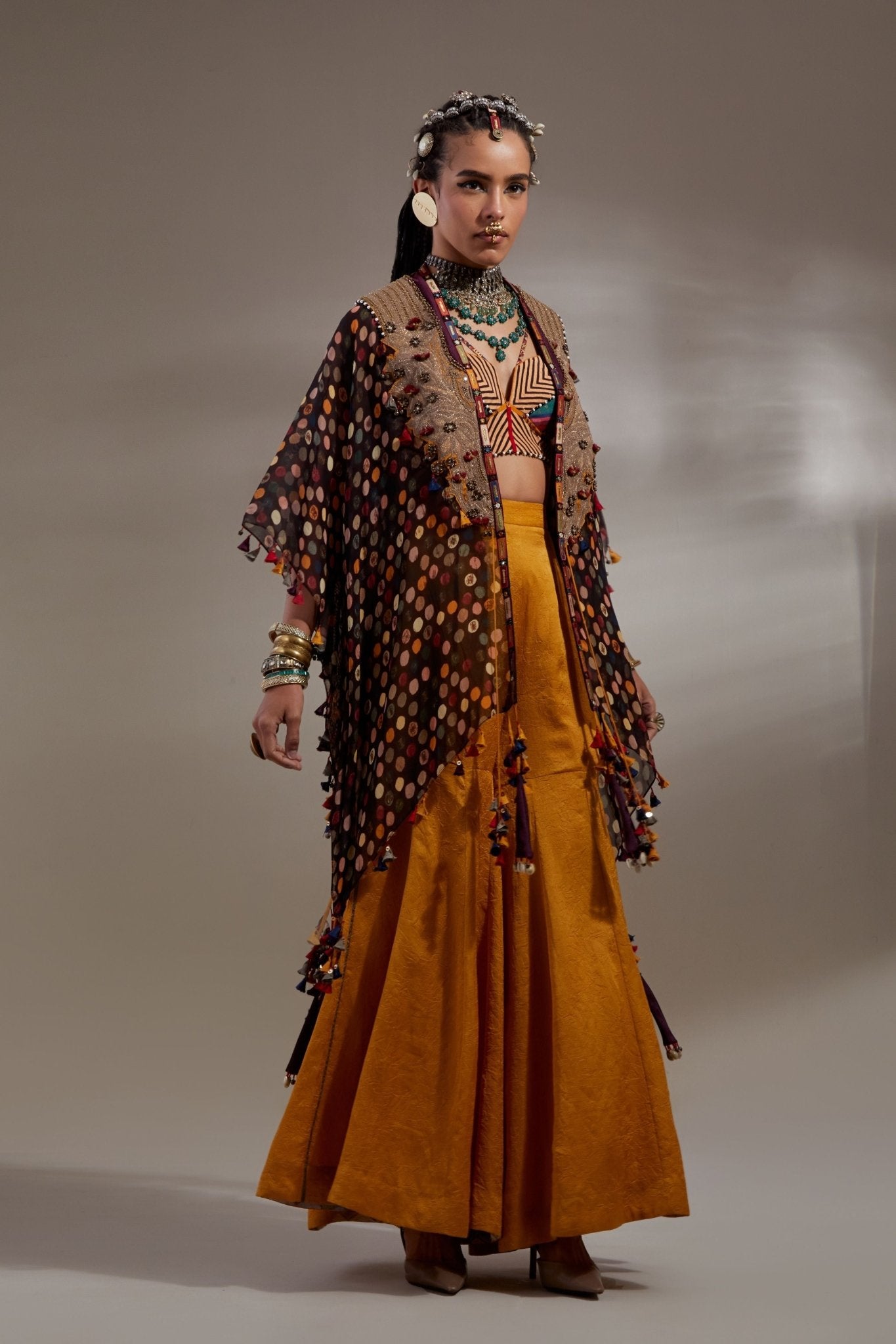 Yellow Topaz Veni Jacket Set - Aseem Kapoor - Elahe