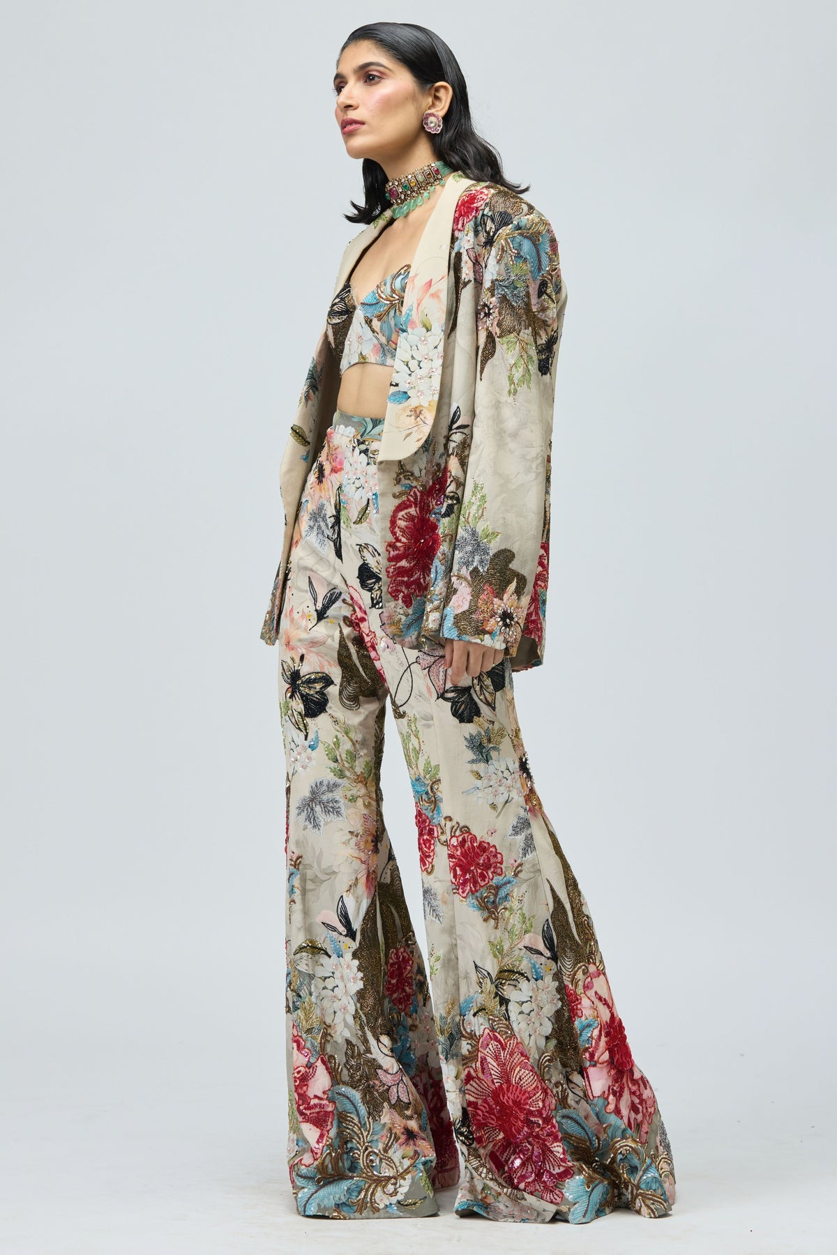 Crepe Jacket Set
