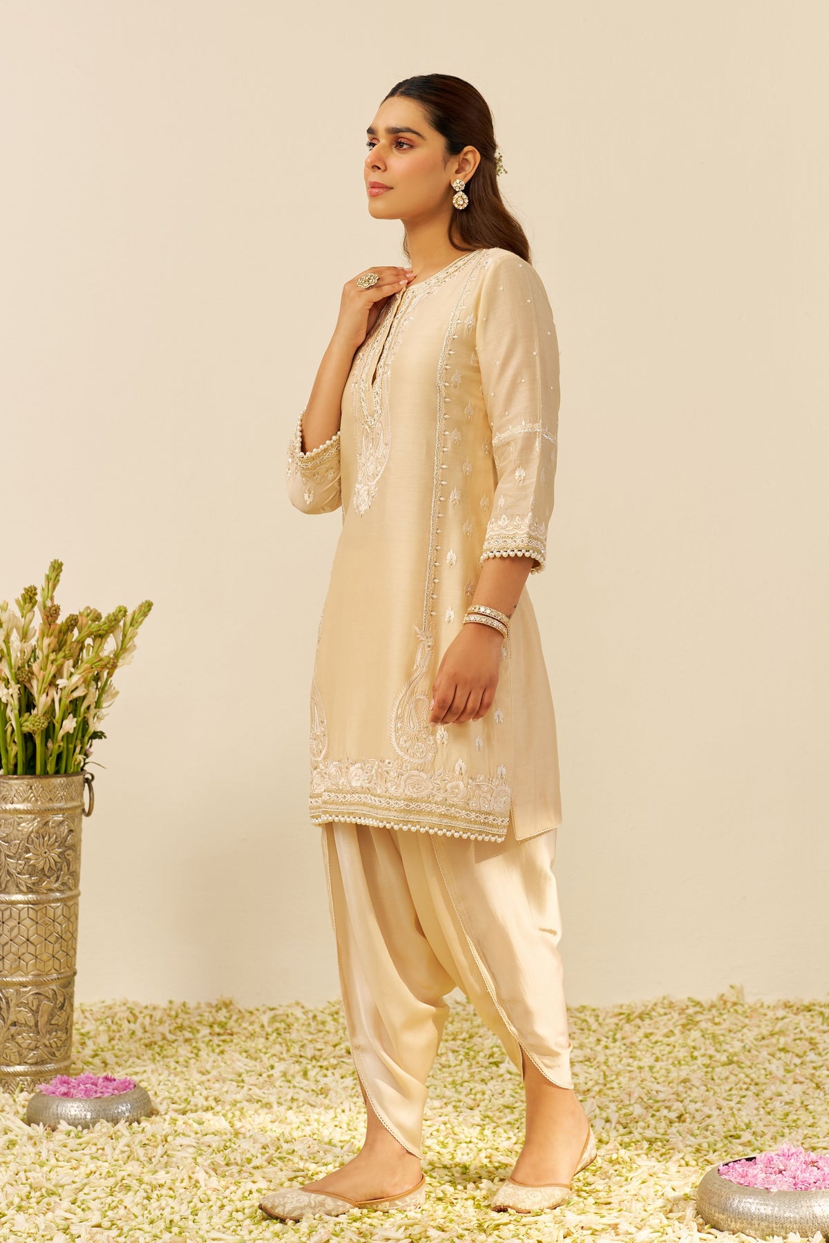 Zahra Kurta Set in Beige