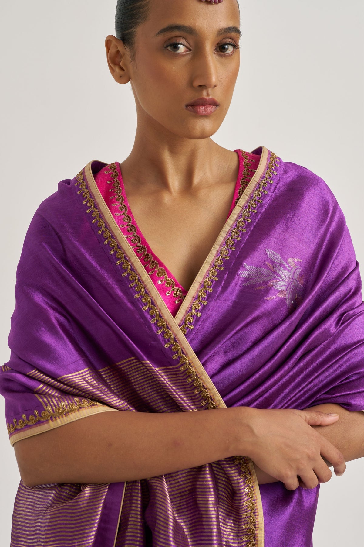 Kumud Purple Saree