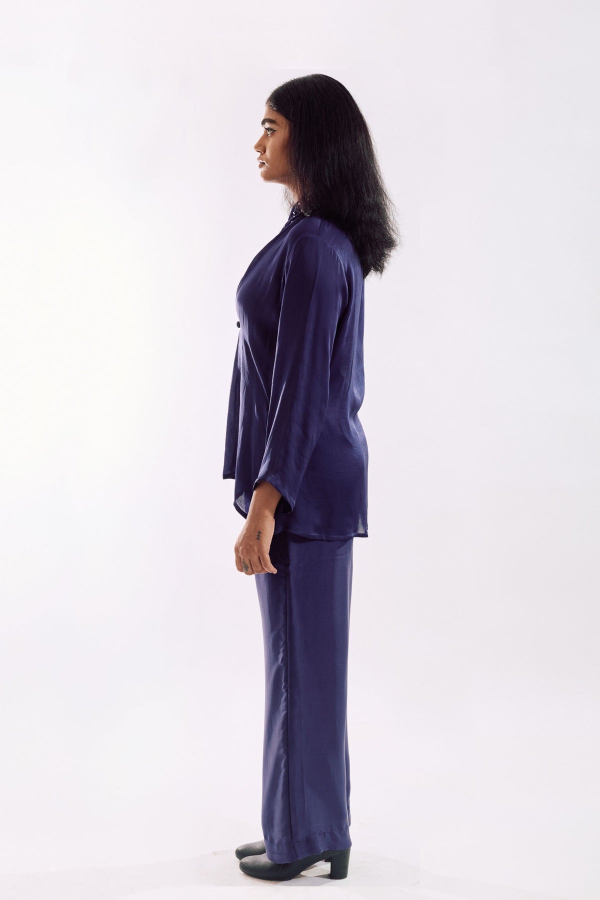 Indigo Button Down Co-ord Set