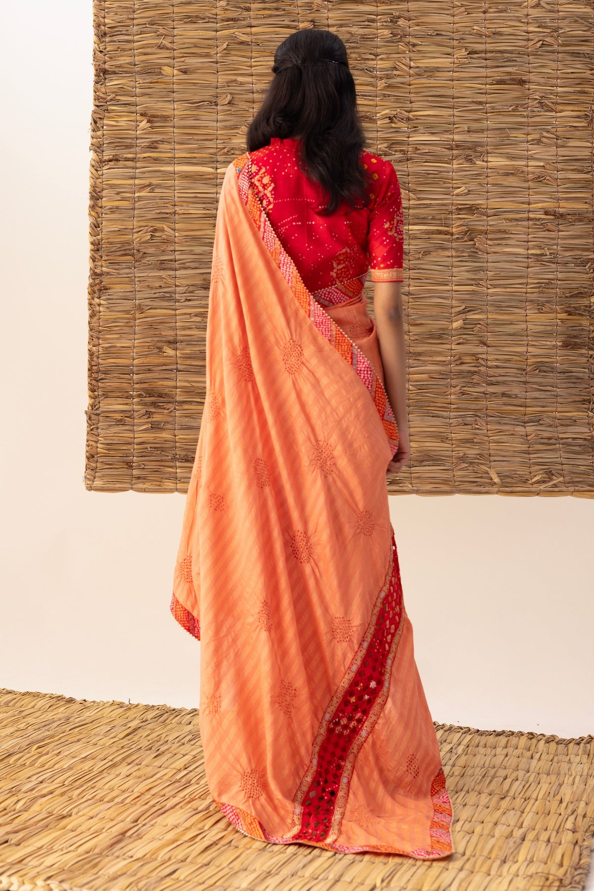 Polka Bandhani Saree set