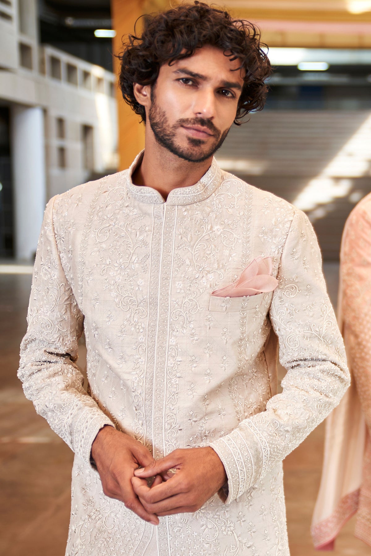 Ivory Rose Sherwani Set