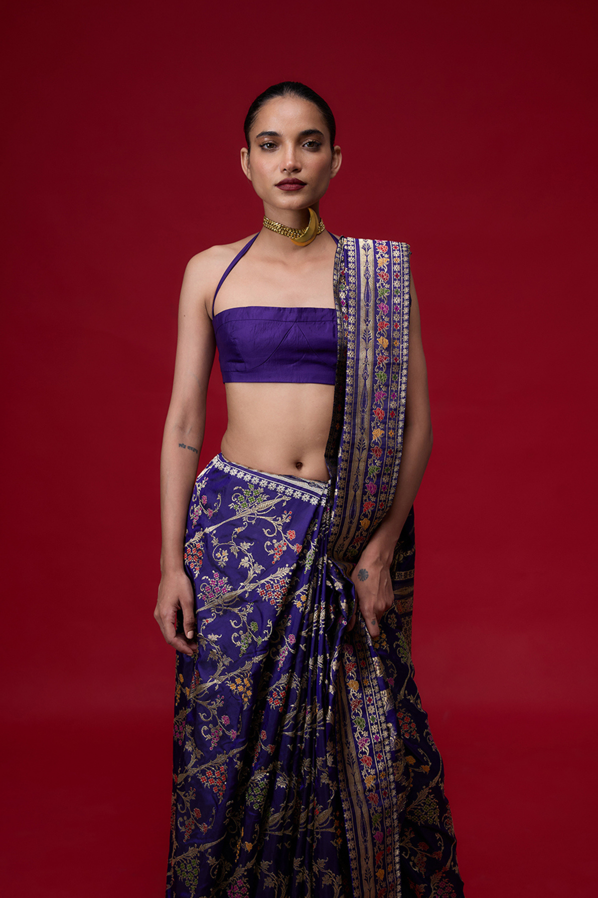 The Purple Eclipse Saree