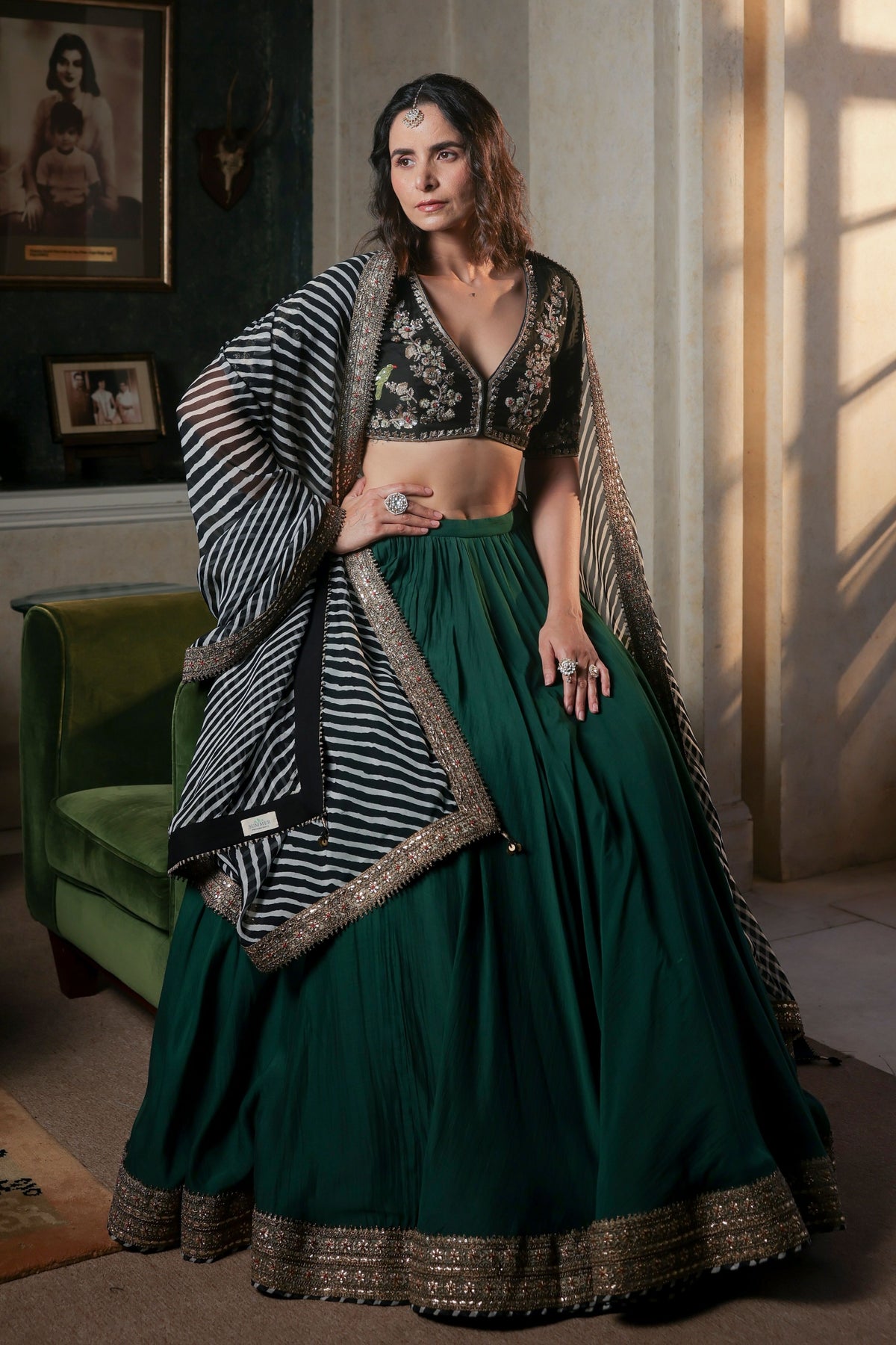 Noor Green Summer Lehenga Set
