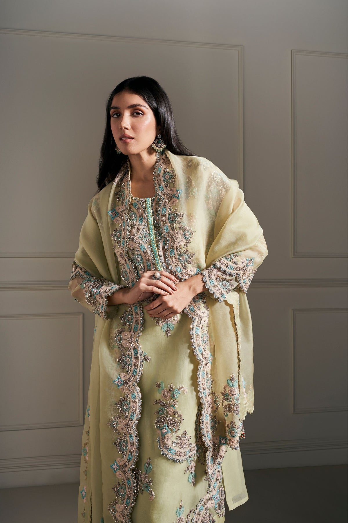 Opulent Hand Embellished Kurta Set