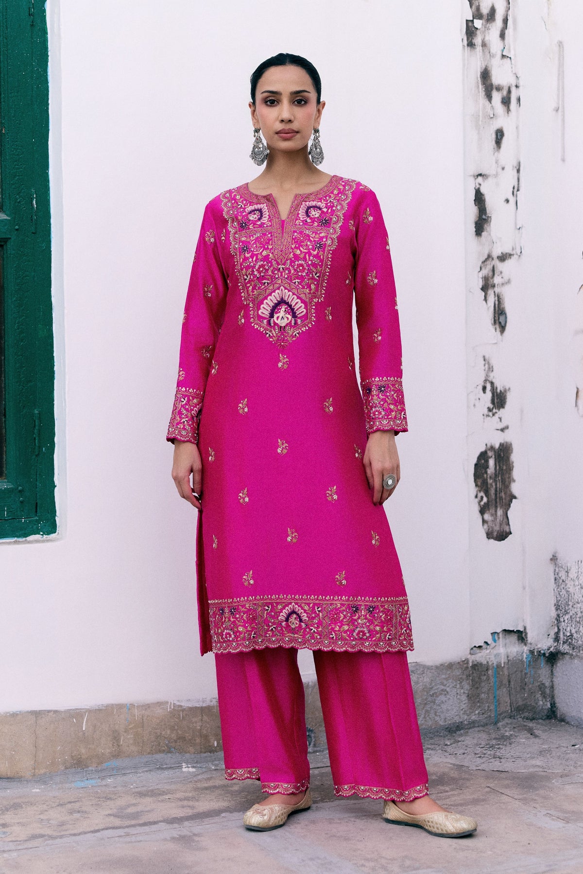 Peacock Bloom Kurta Set