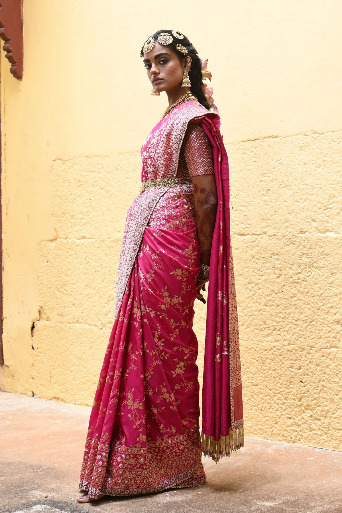 Valli Fuchsia Saree
