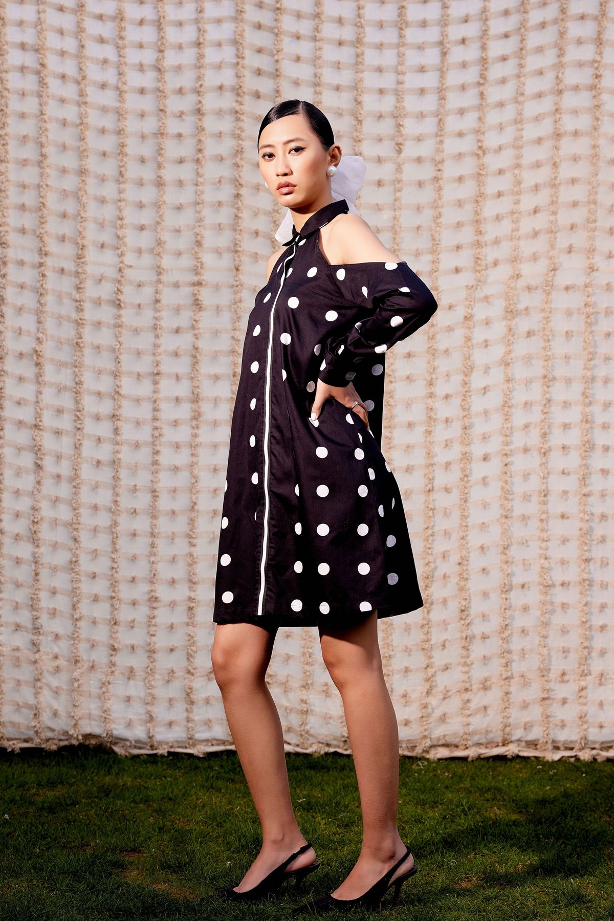 Polka Summer Black Dress