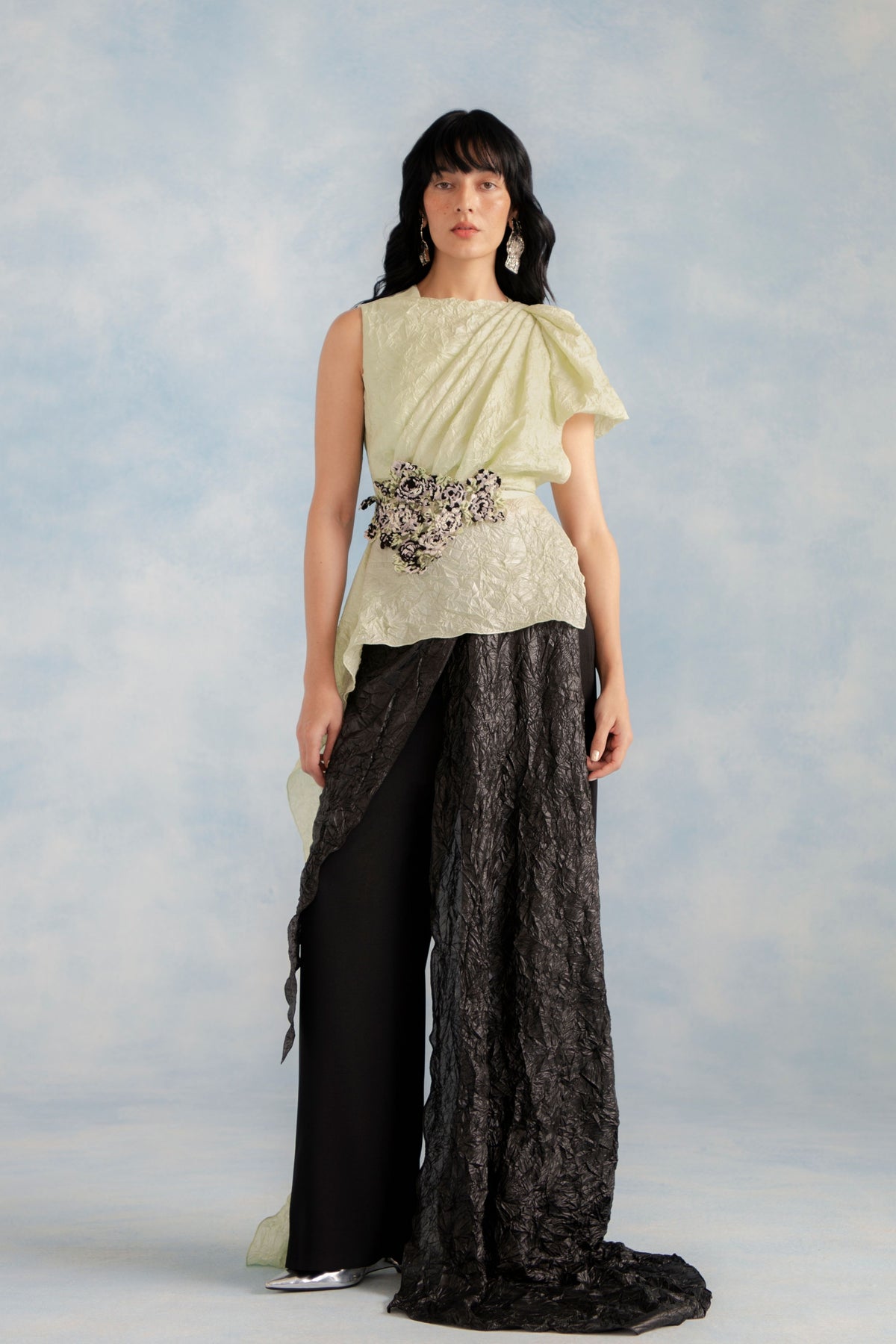 Crush Top with Drape Pants