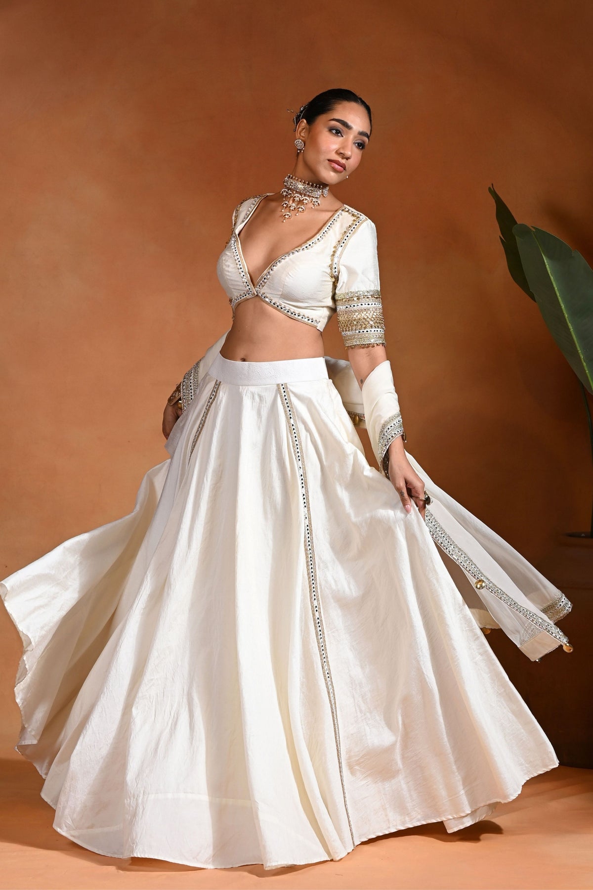 Star Ivory Gold Lehenga Set