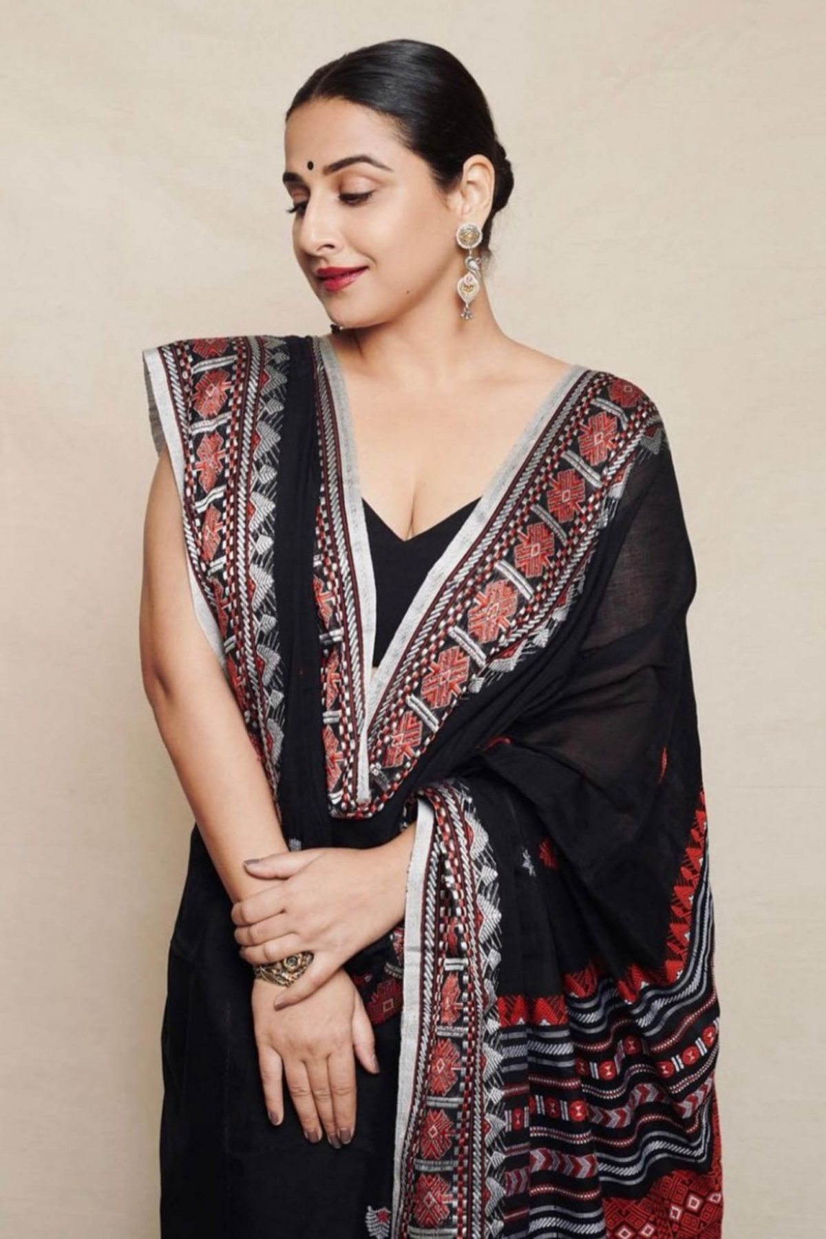 Black Handwoven Cotton Saree