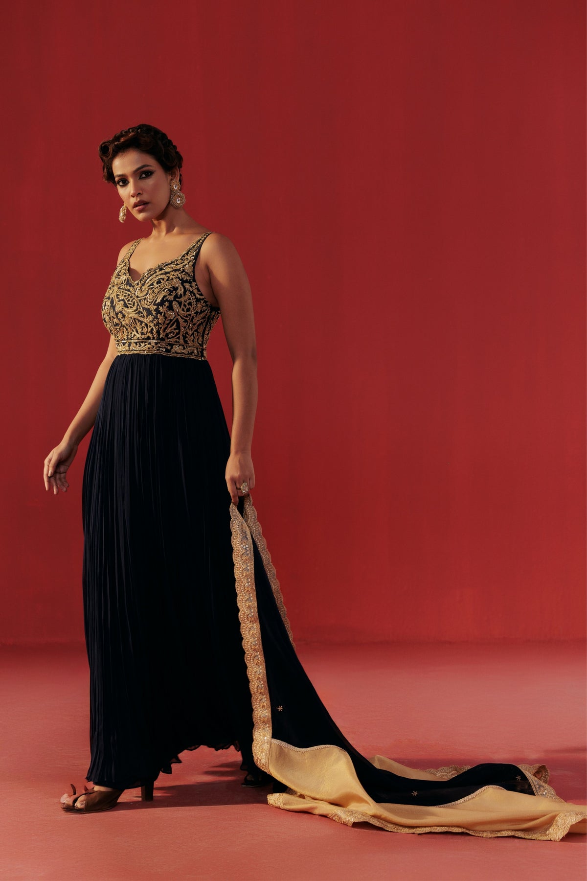 Dark Sapphire Anarkali