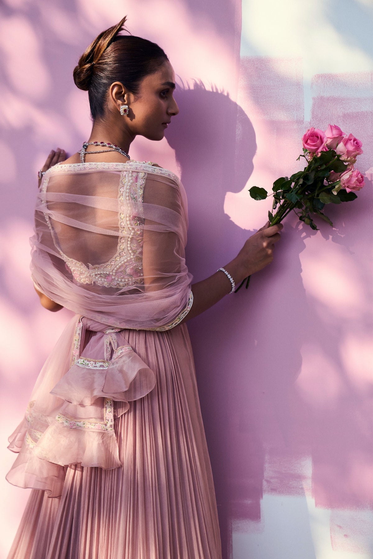 Naahiyah Dusky Pink Lehenga Set