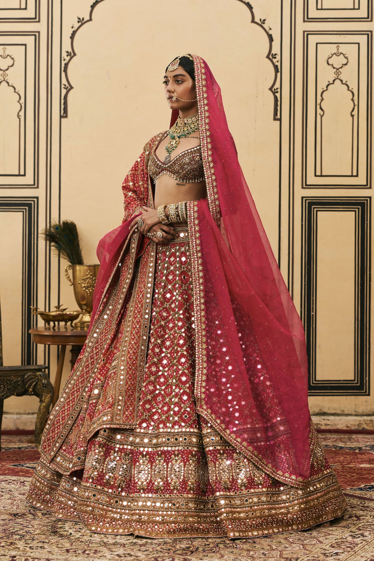 Gulabi Lehenga Set