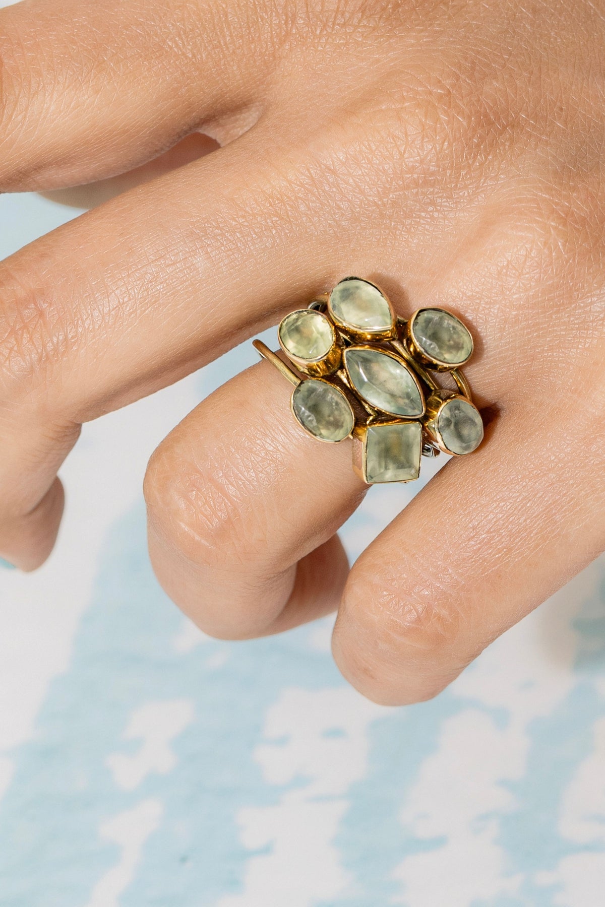 Prehnite Stack Ring
