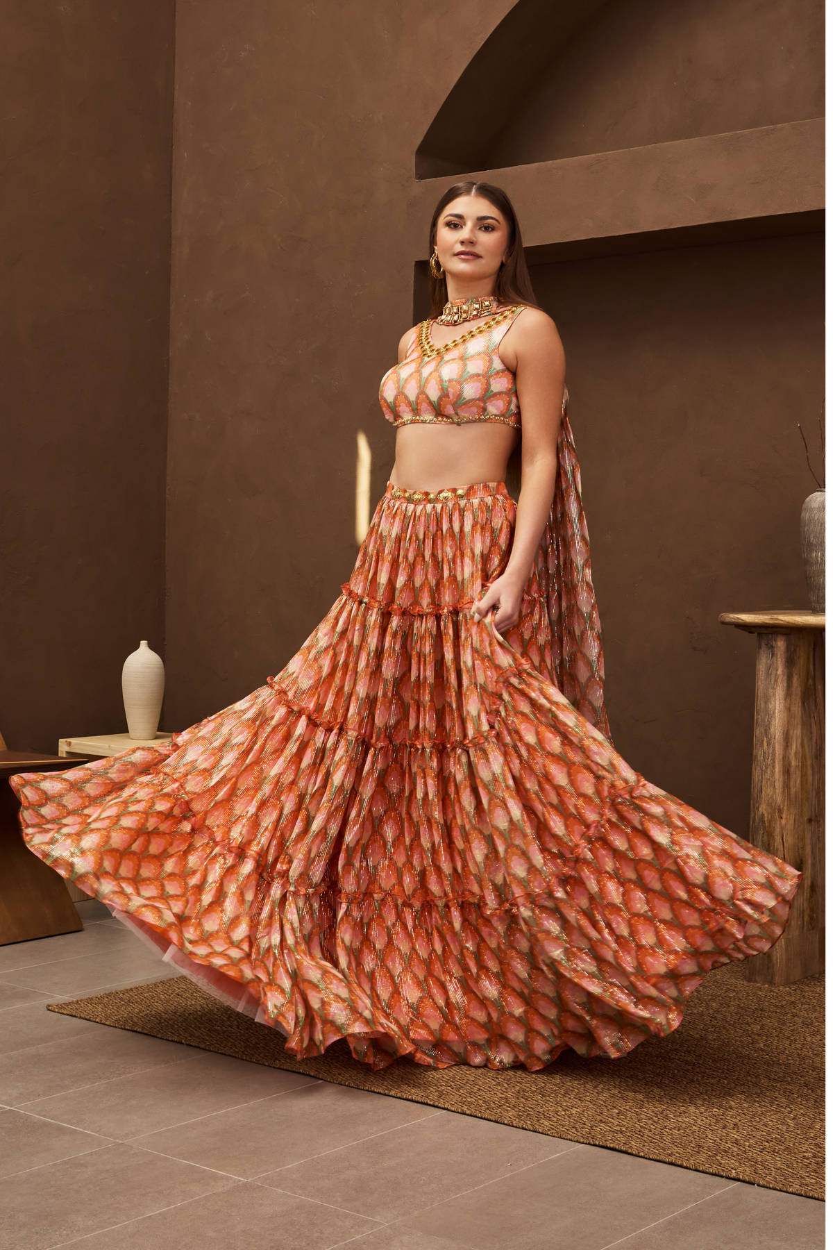 Peach Sorbet Lehenga Set