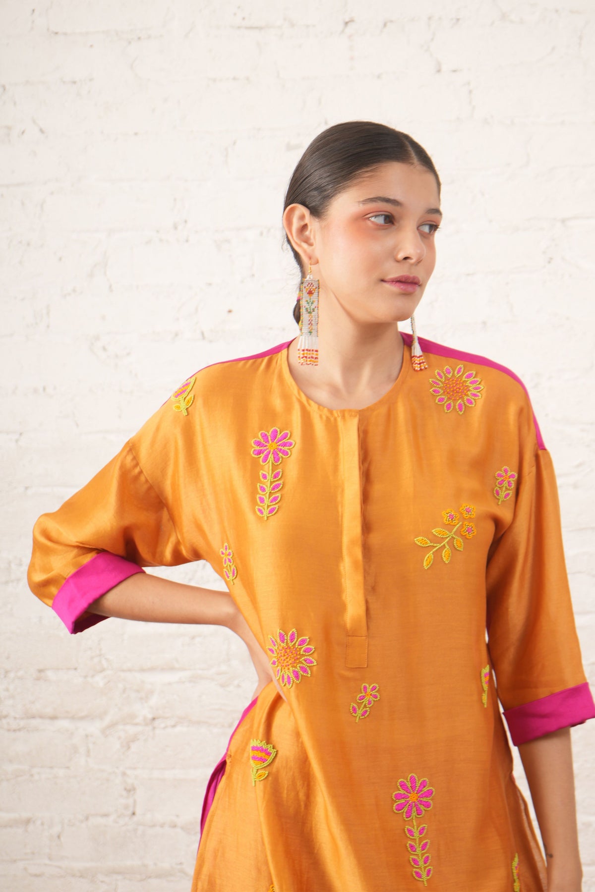 Rust Fuschia Tunic Set