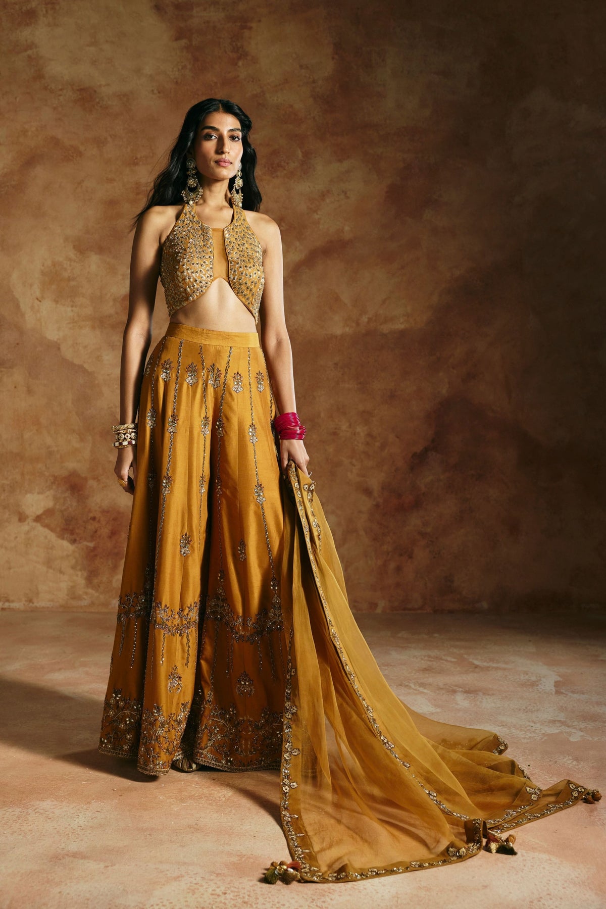 Mustard Sindh Sharara Set