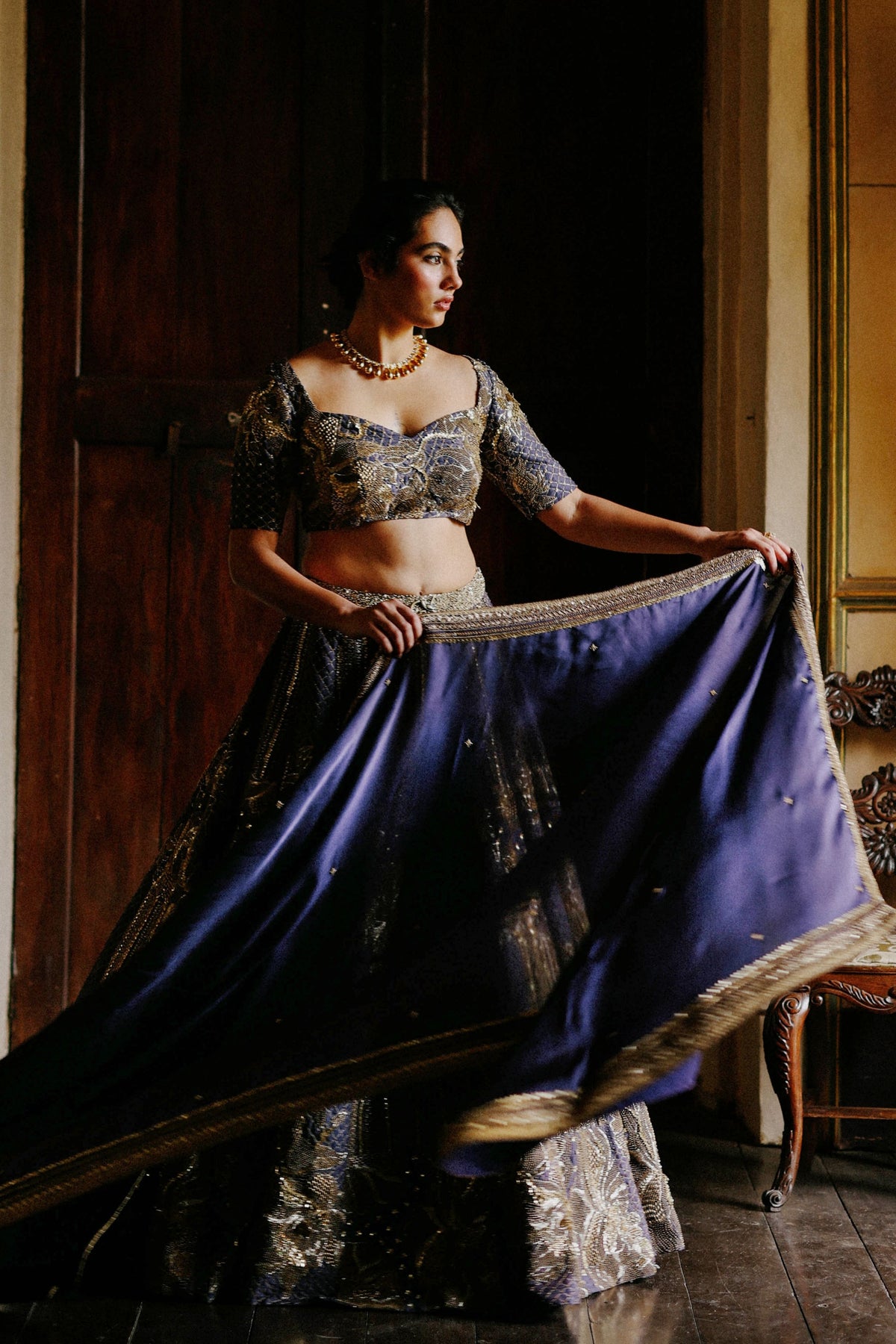 Grape Royalty Lehenga Set