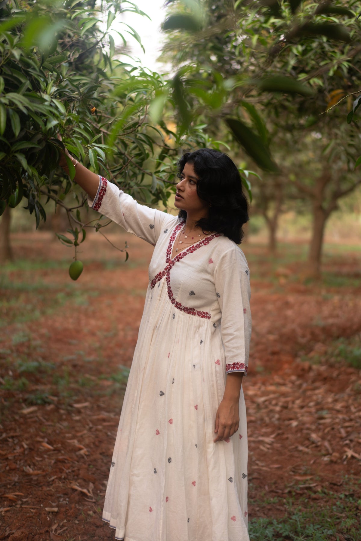 Nia Kali Kurta set In Ivory