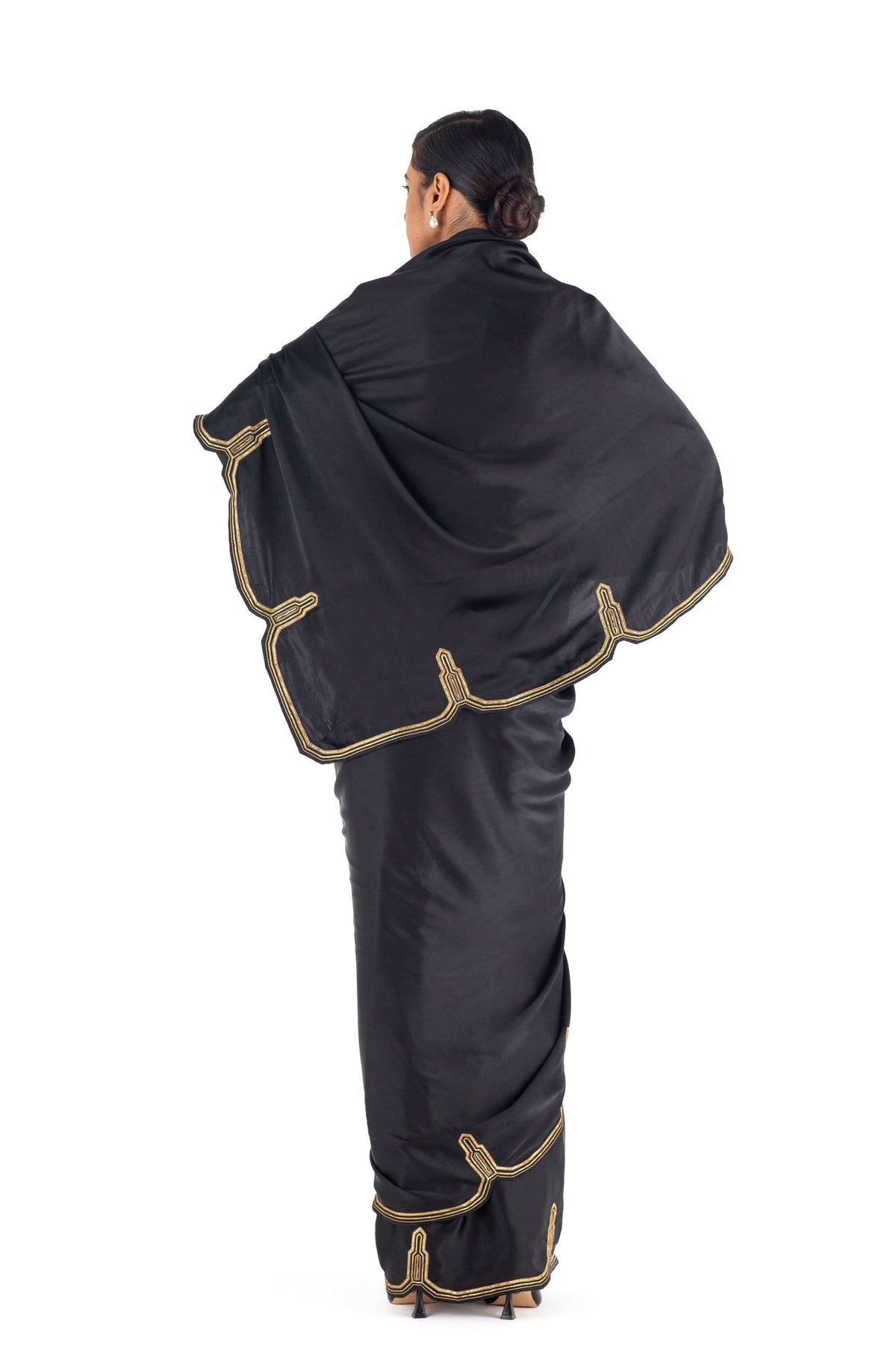 Porto Black Saree