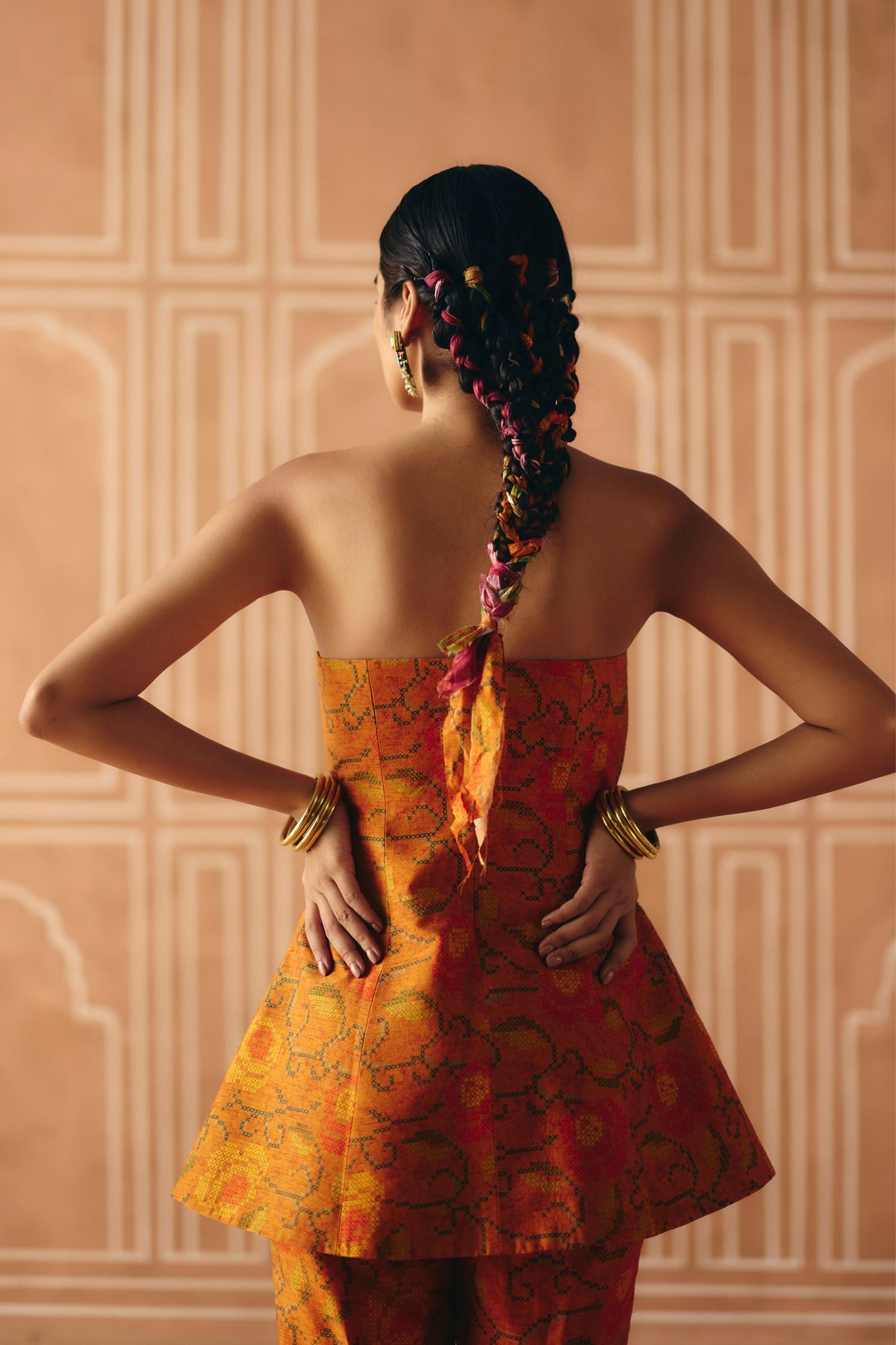 Burnt Orange Peplum Co-ord