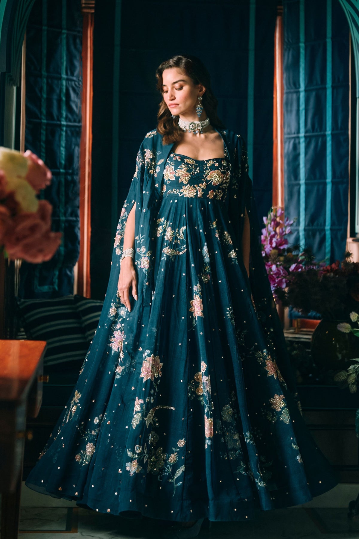 Rue Anarkali Cape Set