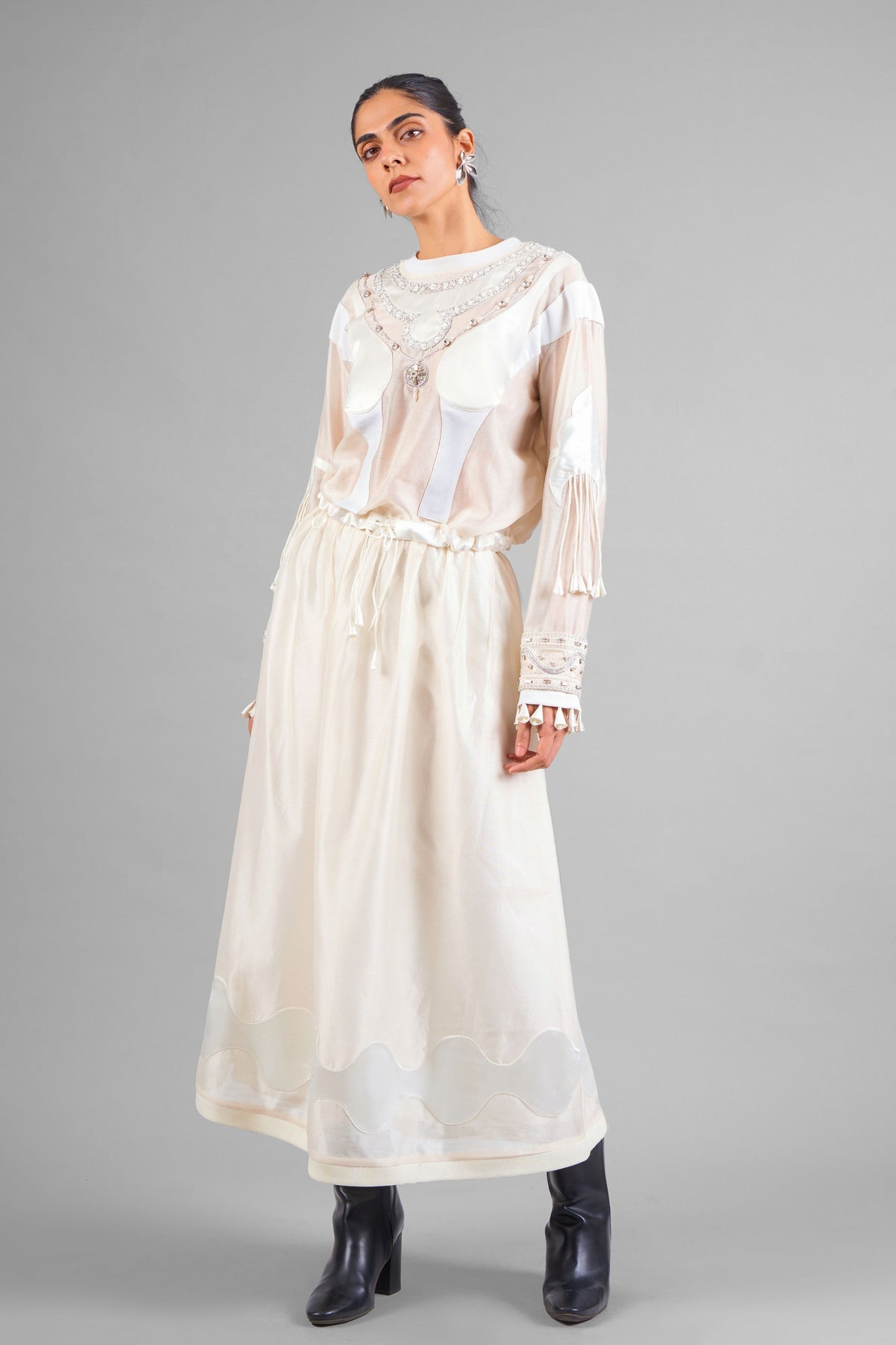 Ornament Flared Skirt Set