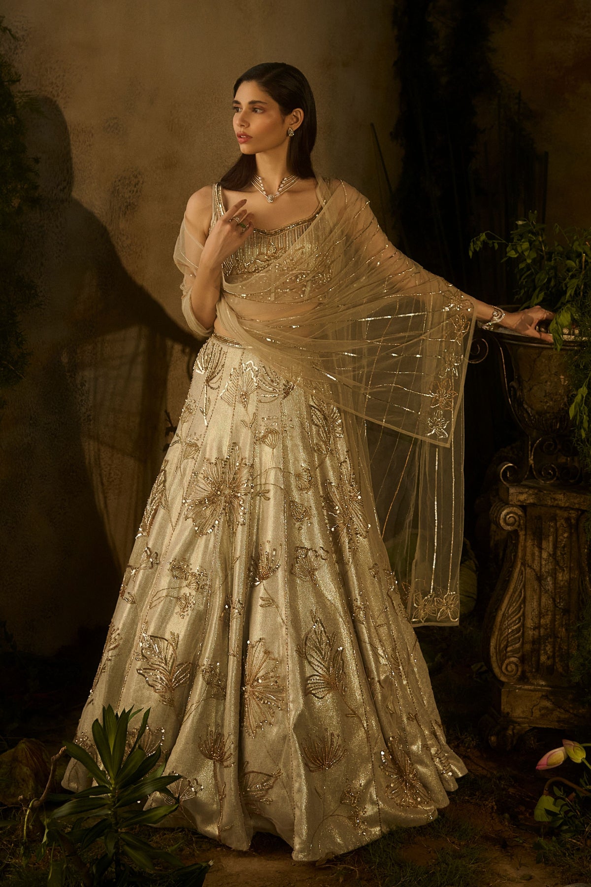 Champagne Mist Lehenga Set