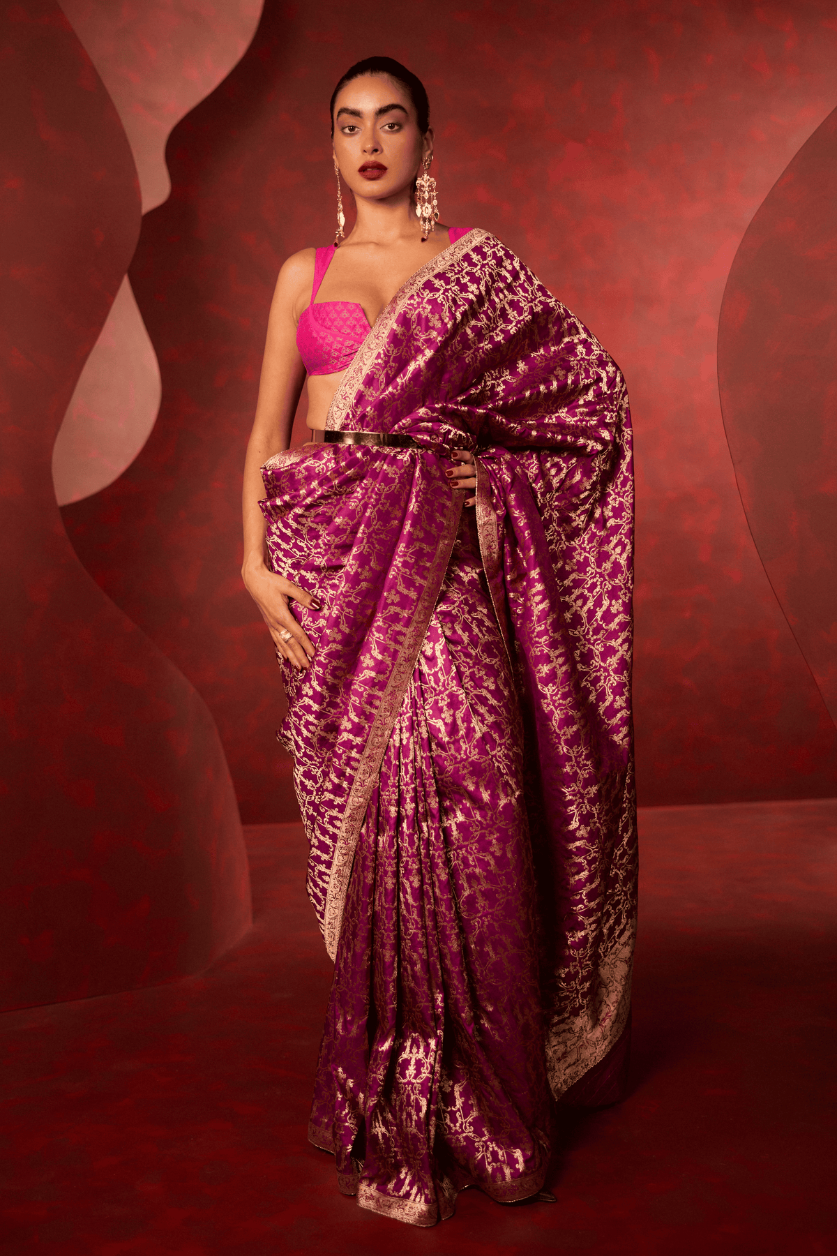 True Love Saree in Purple