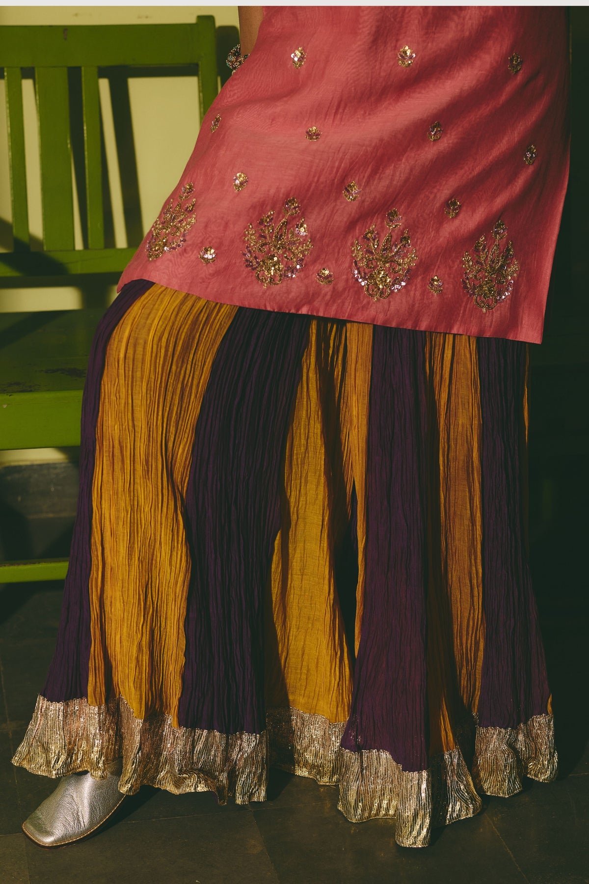 Gulrukh Leher Kurta and Sharara