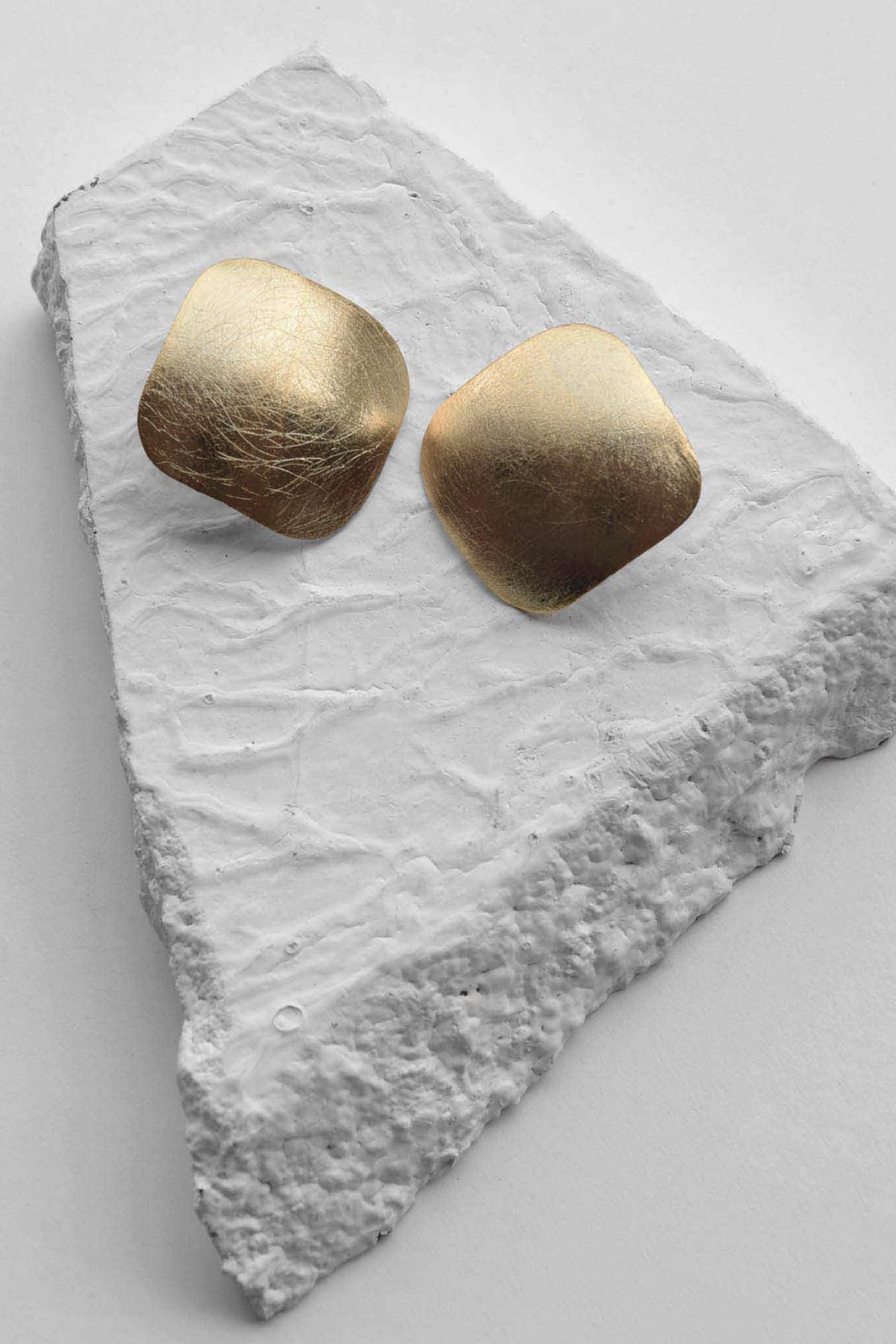 Square Duomo Golden Earrings