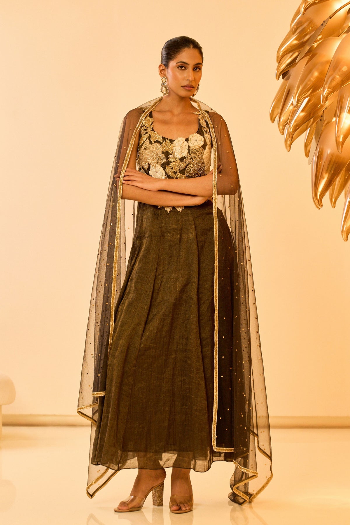 Noir Anarkali Set