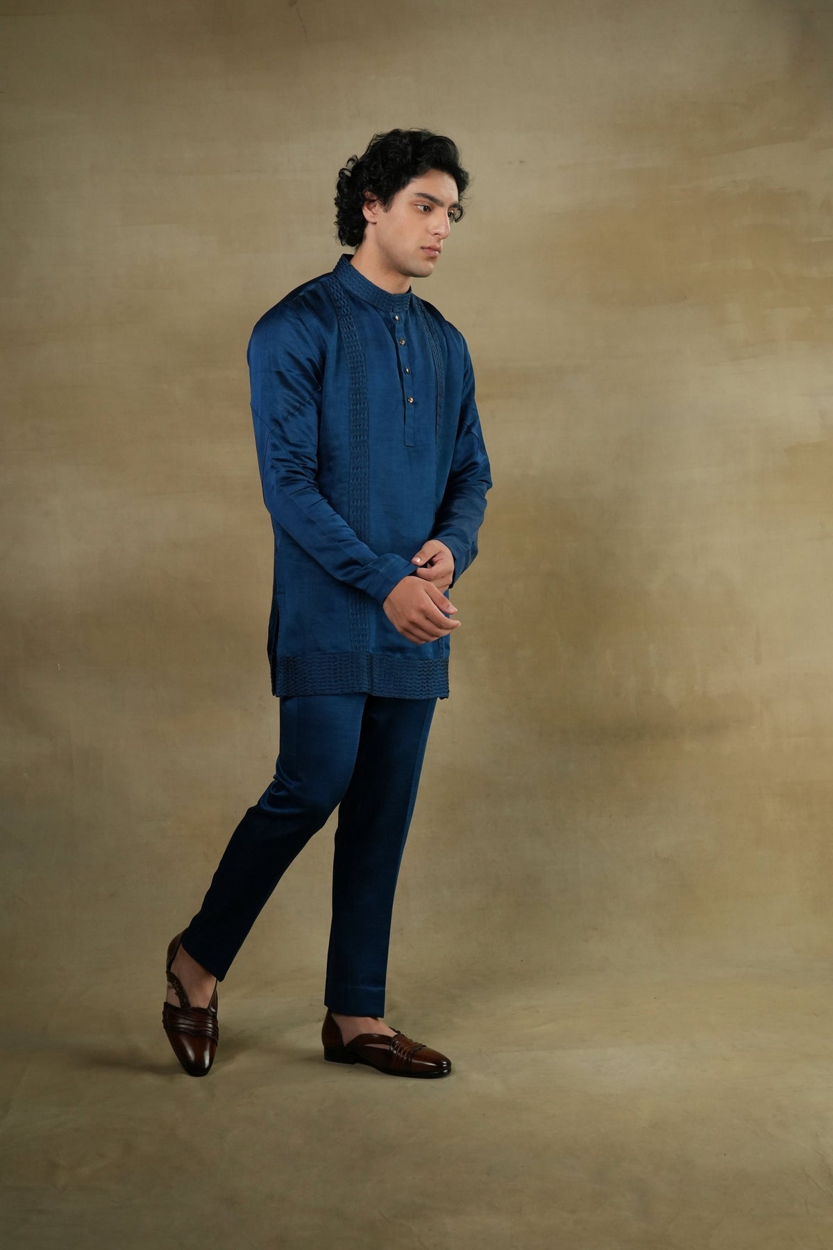 Teal Omber Short Kurta Set