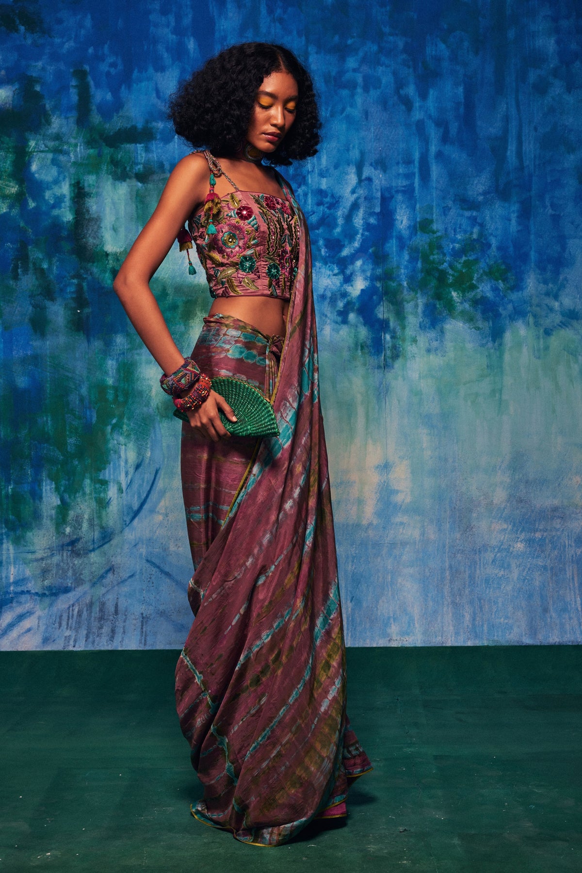 Rust Aahana Saree