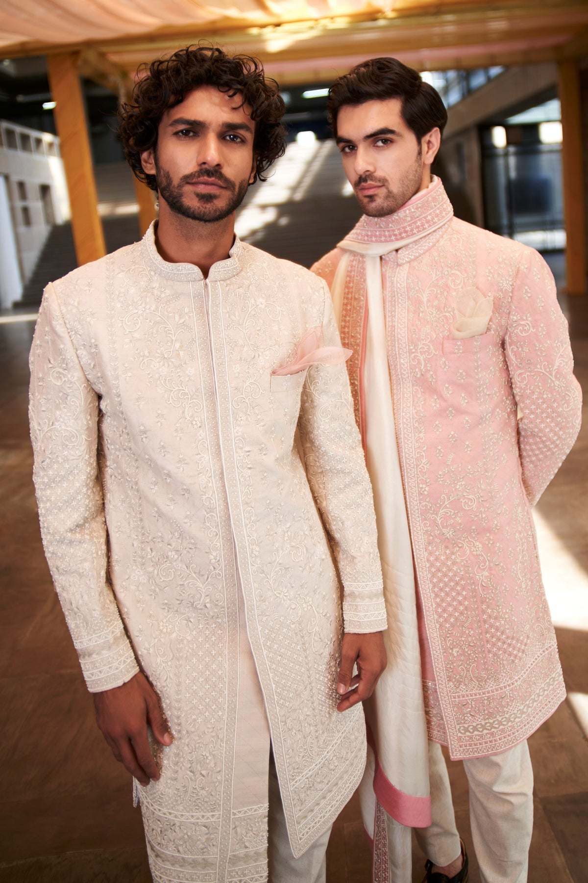 Soft Pink Sherwani Set