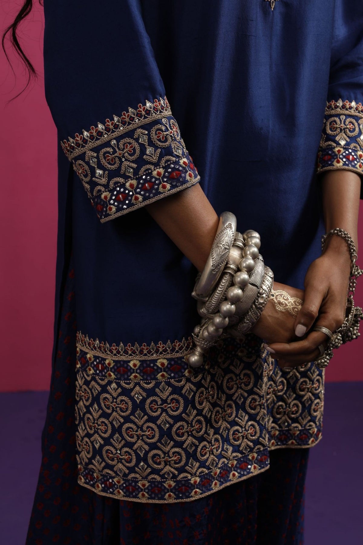 Love for Blue Sharara Set