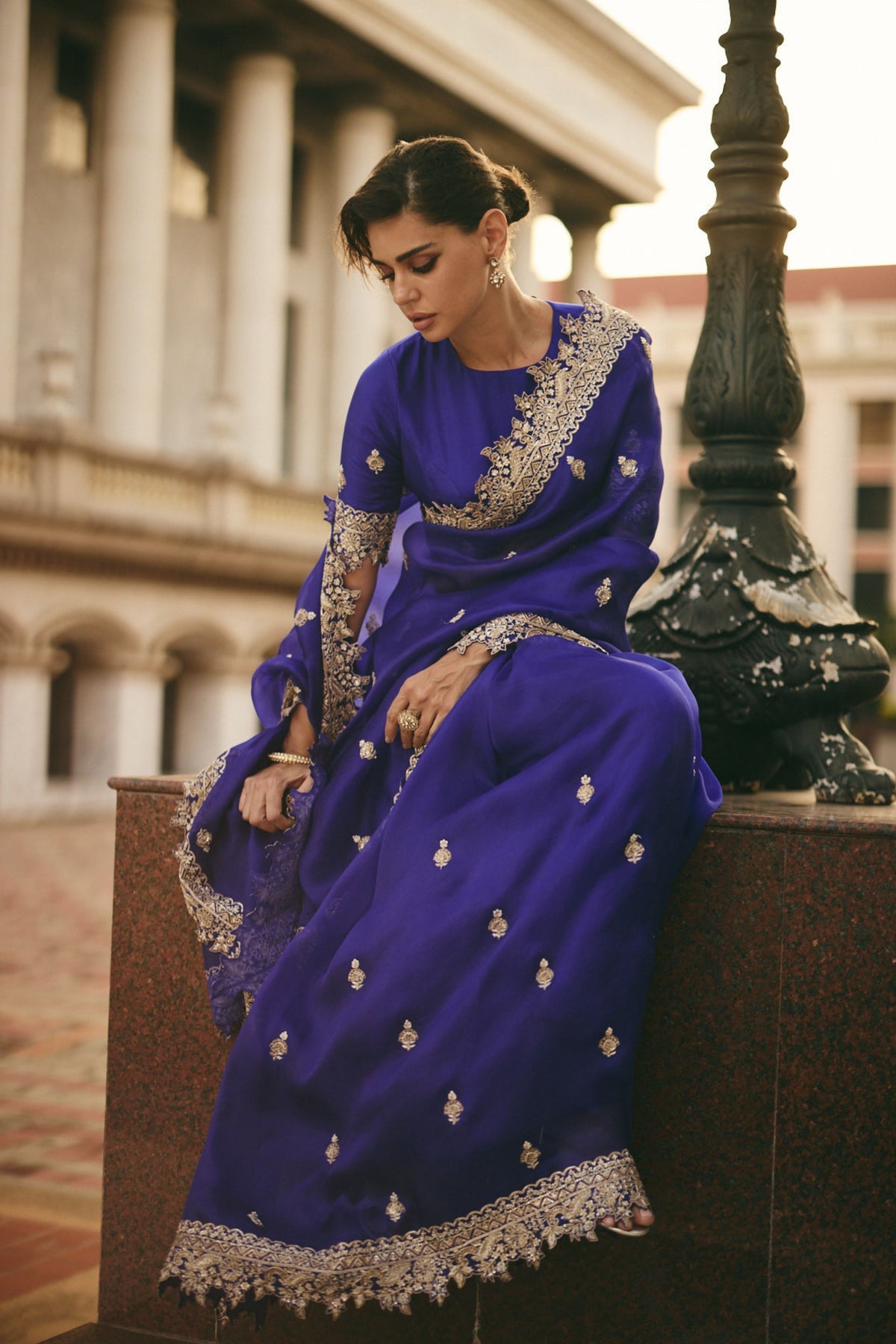 Ink Blue Sharmaine Saree