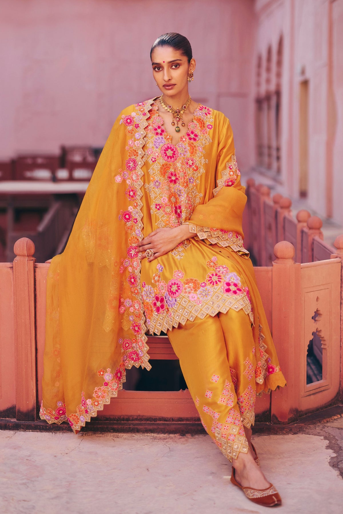 Aparajita Yellow Kurta Set