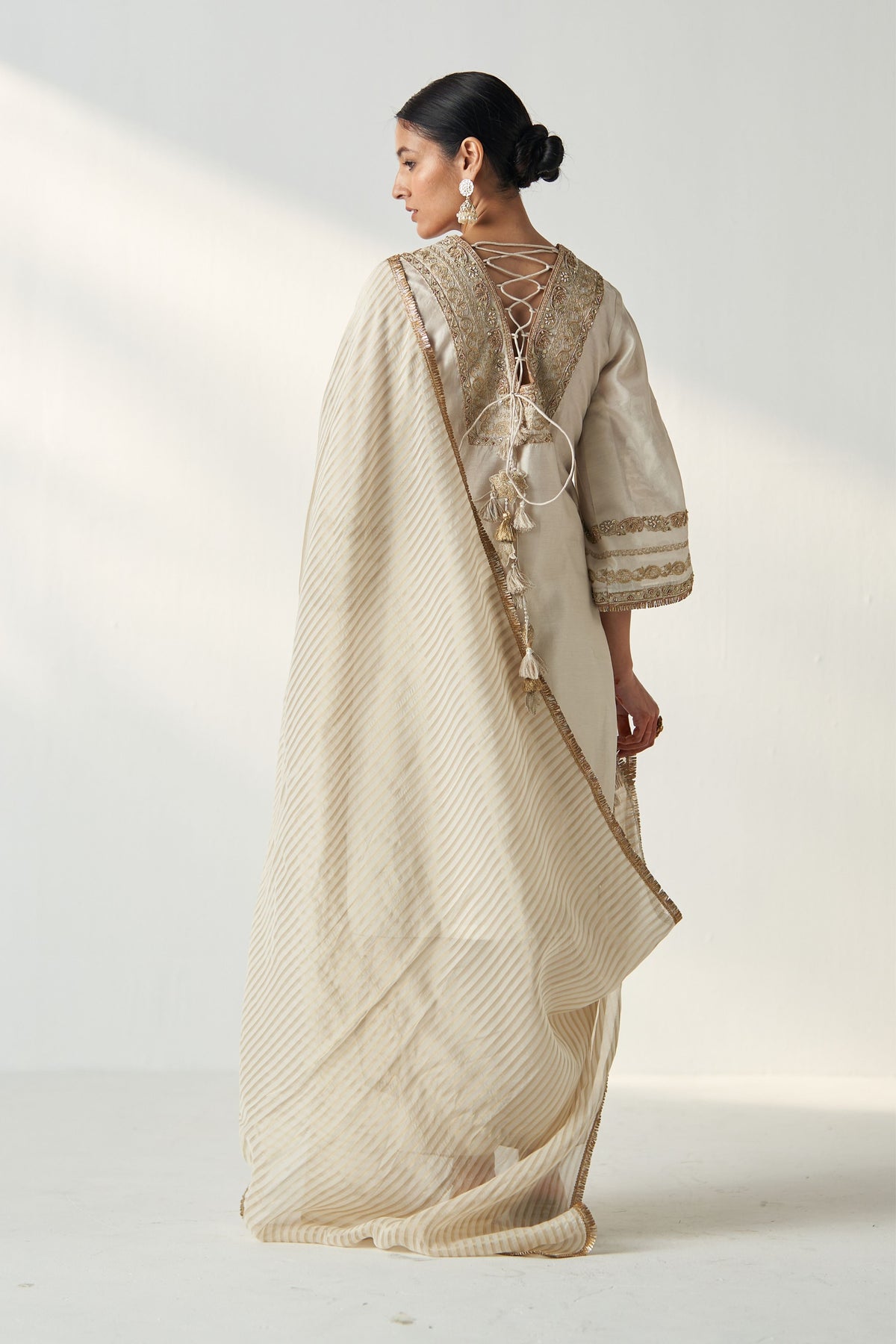 Roop Ivory Kurta Pant Set