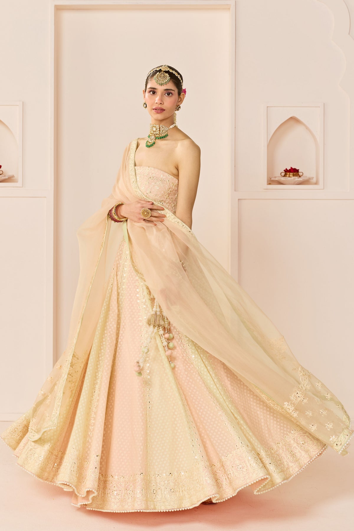 Umaiza Carnation Pink Lehenga Set