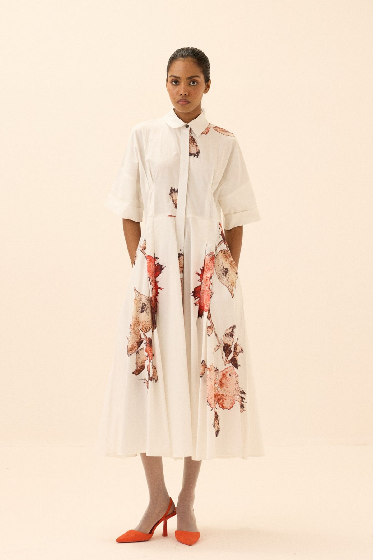 Caucasian Shirt Dress